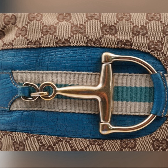 Gucci Blue Horse bit  crossbody bag - Picture 3 of 15
